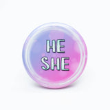 He/she pronoun buttons: Assorted Colors