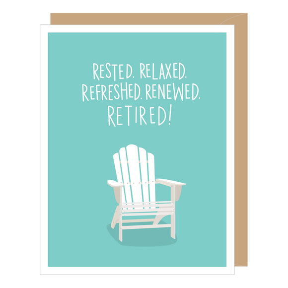 Adirondack Chair Greeted Retirement Card