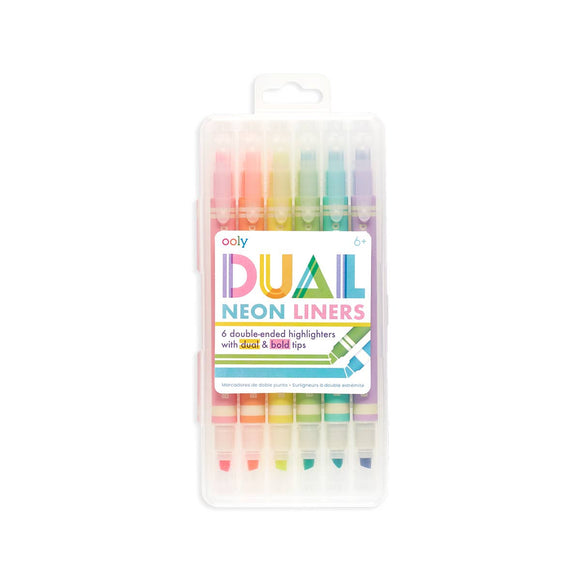 Dual Liner Double-Ended Highlighters (Set of 6)
