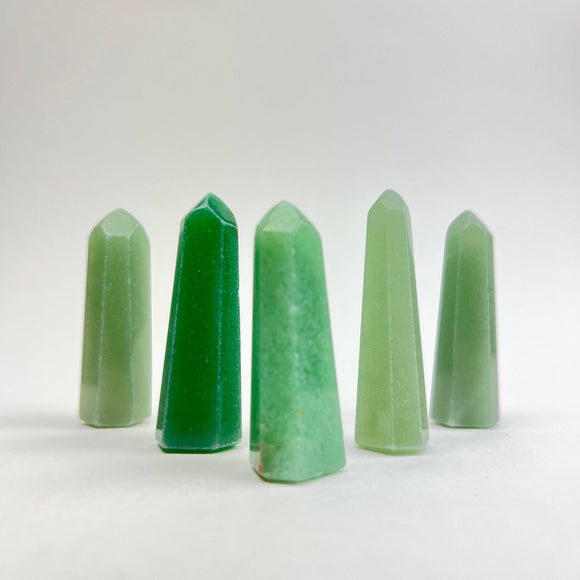 *Standing Small Tapered Points | Brazil | 35-50mm: Green Aventurine