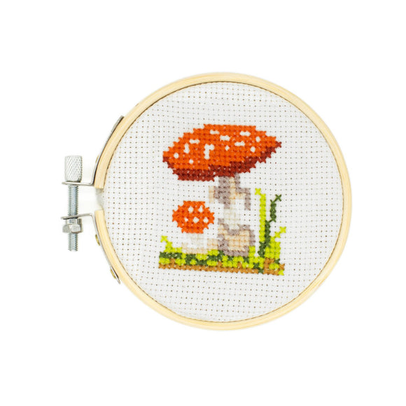 Mushroom Mini Cross Stitch Kit