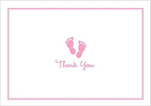 Baby Steps Thank You Notes in Pink