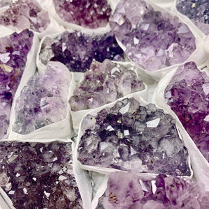 Amethyst Druze Clusters | Full Flat | Uruguay: Single Flat