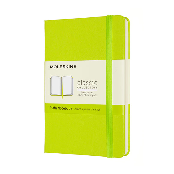 Classic Notebook, Hard Cover, Pocket, Blank, Lemon Green