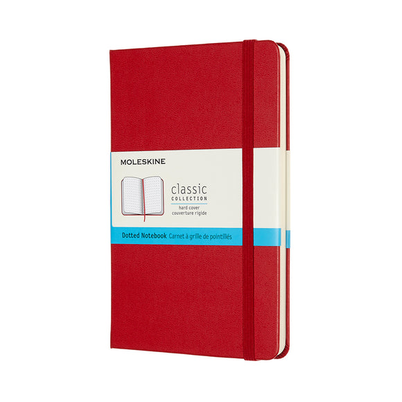 Classic Notebook, Hard Cover, Pocket, Dotted, Scarlet Red