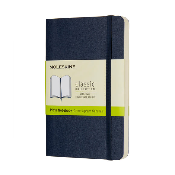 Classic Notebook, Soft Cover, Pocket, Blank, Sapphire Blue