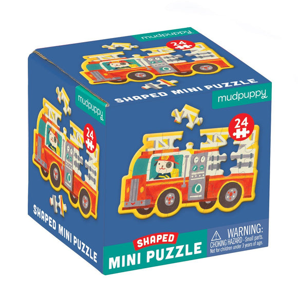 Fire Truck Shaped Mini Puzzle - 24 Pieces