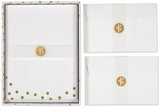 Gold Dots Stationery Set