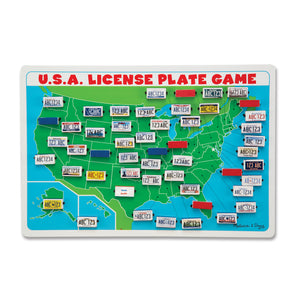 U.S.A. License Plate Travel Game