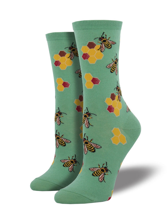 Busy Bees Seafoam Women's Socks